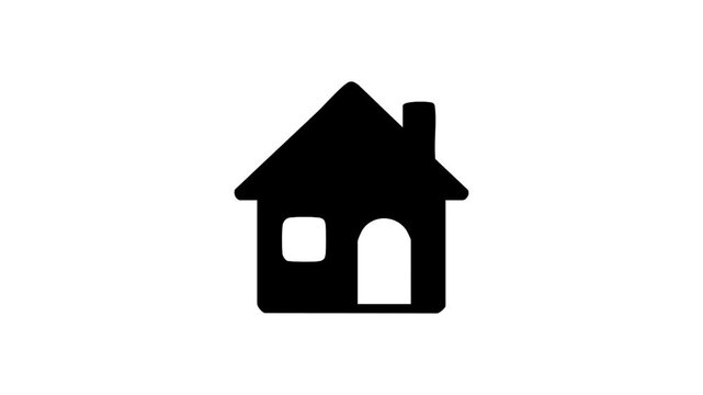 Black house icon isolated on white background vector image