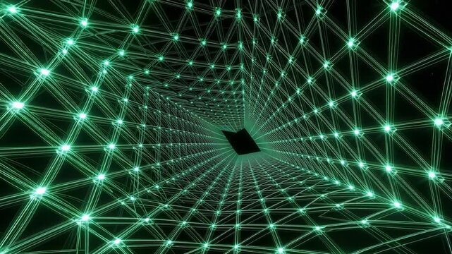 Ai generative Enter the digital frontier with this dynamic network animation, perfect for technology, science, and futuristic projects needing a modern edge