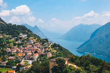 view from the Swiss  mountain