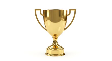Shiny golden trophy symbolizing achievement and victory, perfect for celebrating success and excellence.