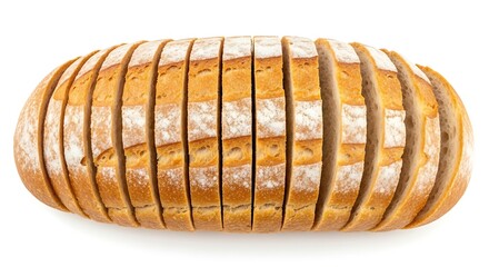 Freshly baked artisan bread sliced and ready for delicious meals and culinary creations