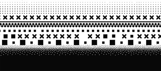 Abstract halftone pattern black and white graphic design art editable vector
