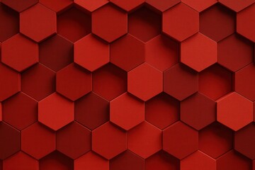 Fototapeta premium A vibrant red geometric pattern that creates a sense of depth and texture