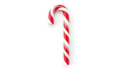 Iconic red and white striped candy cane festive holiday treat for Christmas celebrations and sweet decorations