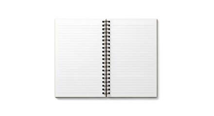 Blank lined notebook open to fresh pages ready for your brilliant ideas and important notes