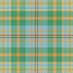 Classic tartan plaid pattern. A seamless woven texture in green, blue, and golden hues. Versatile for fabric design, backgrounds, or seasonal layouts.
