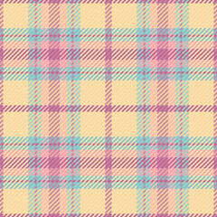 Flannel background vector texture, korean check fabric pattern. Mid tartan plaid seamless textile in moccasin and amber colors.