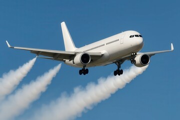 Obraz premium A Commercial Jet's Journey Through the Sky