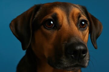 A German Shepherd gazes into the distance with a serene expression