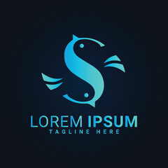 Obraz premium 13.eps s text vector logo design 