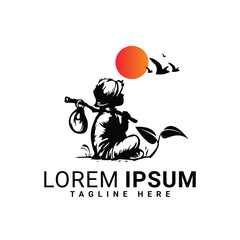 15.eps sunset vector logo design 