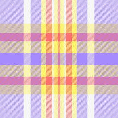 Clan plaid check seamless, colorful textile pattern texture. Chic vector tartan background fabric in indigo and white colors.
