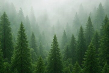 Fototapeta premium A Misty Forest Canopy