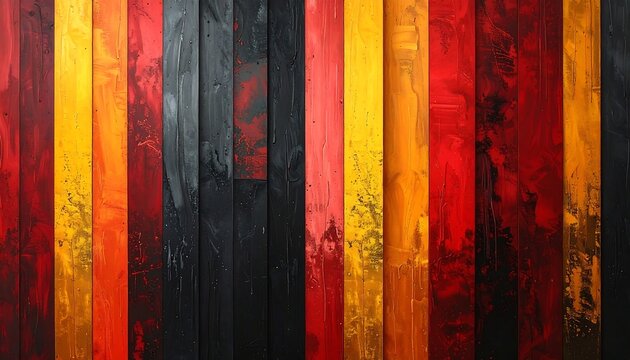 Vertical wood planks painted with vibrant colors - Powered by Adobe