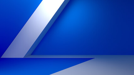 Blue Studio. Blue wall. Blue background. Blue back drop. 3d rendering
