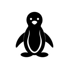Silhouette of a cute penguin