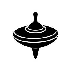 Simple black spinning top toy