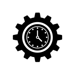 Clock inside of a gear shape