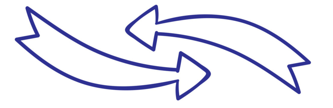 Blue and green circular arrow vector icon design for business and web direction concept