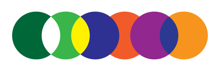 Colorful Easter eggs in bright holiday colors on an isolated background