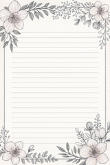 floral background with frame