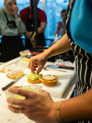  Preparing Gourmet Burgers During Cooking Workshop