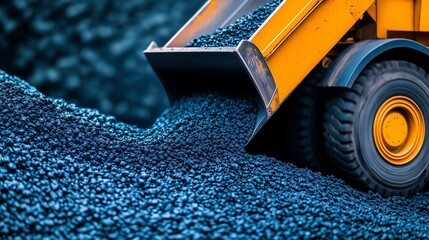 Heavy machinery in construction yard