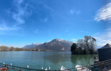lake and mountains