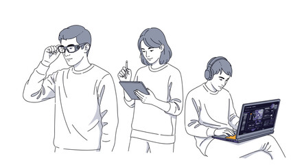 Teamwork creates innovation and success in the world of technology and business solutions