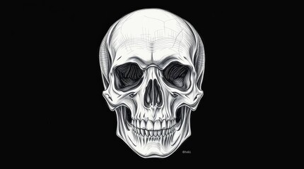 Obraz premium skull on black
