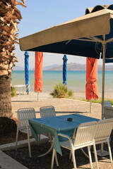 summer cafe on the seashore