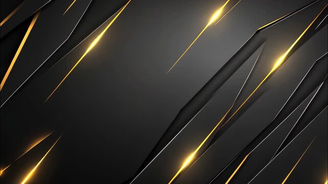 Futuristic black abstract background with glowing geometric shapes and digital gridlines, perfect for tech branding, UI design, or sci-fi visuals.