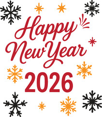 new Year 2026 Typography Winter Design