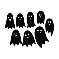 Obraz premium black and white cats vector