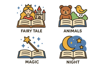 Whimsical fairy tale and animal stories with magic and nighttime themes