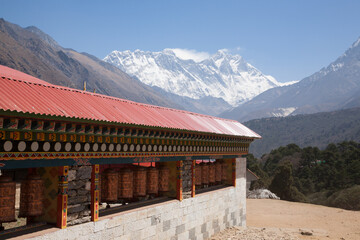 Tengboche monastery with peaks in background, EBC, Nepal