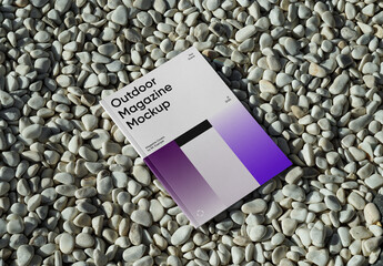 Lying On The Pebbles Magazine Mockup