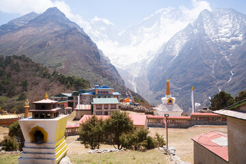 Tengboche monastery with peaks in background, EBC, Nepal