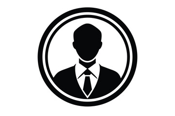 employee profile vector icon silhouette
