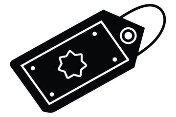 discount tag vector icon silhouette