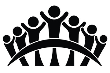 community support  vector icon silhouette
