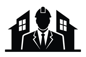 architect vector icon silhouette