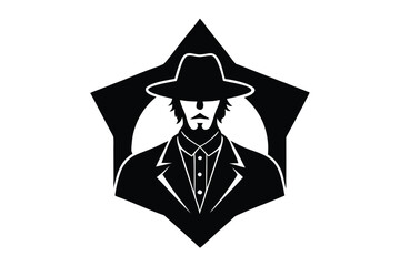 actor vector icon silhouette