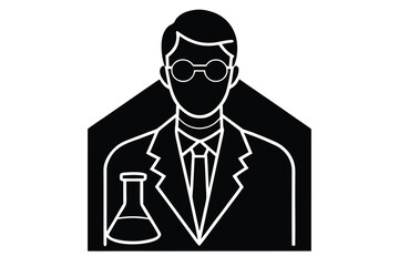 scientist icon silhouette