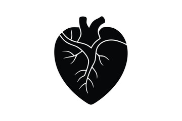 heart vector icon silhouette