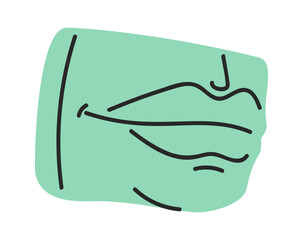 Sculpted mouth model art supplies