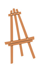 Wooden easel for painting design