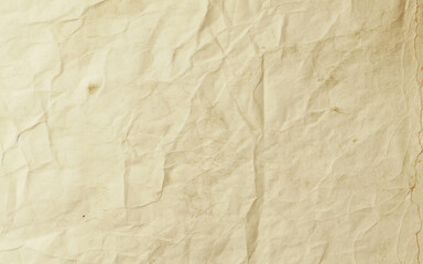 Fototapeta premium Aged Cream Paper Texture Background Soft cream and tan paper texture with light folds and wrinkles. Perfect for retro themes, digital backgrounds, printing materials, and web design
