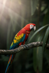 Fototapeta premium scarlet macaw parrot