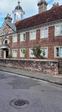 Salisbury Wiltshire England UK. 01.10.2025. Video. The College of Matrons almhouse in Cathedral Close, Salisbury, UK.